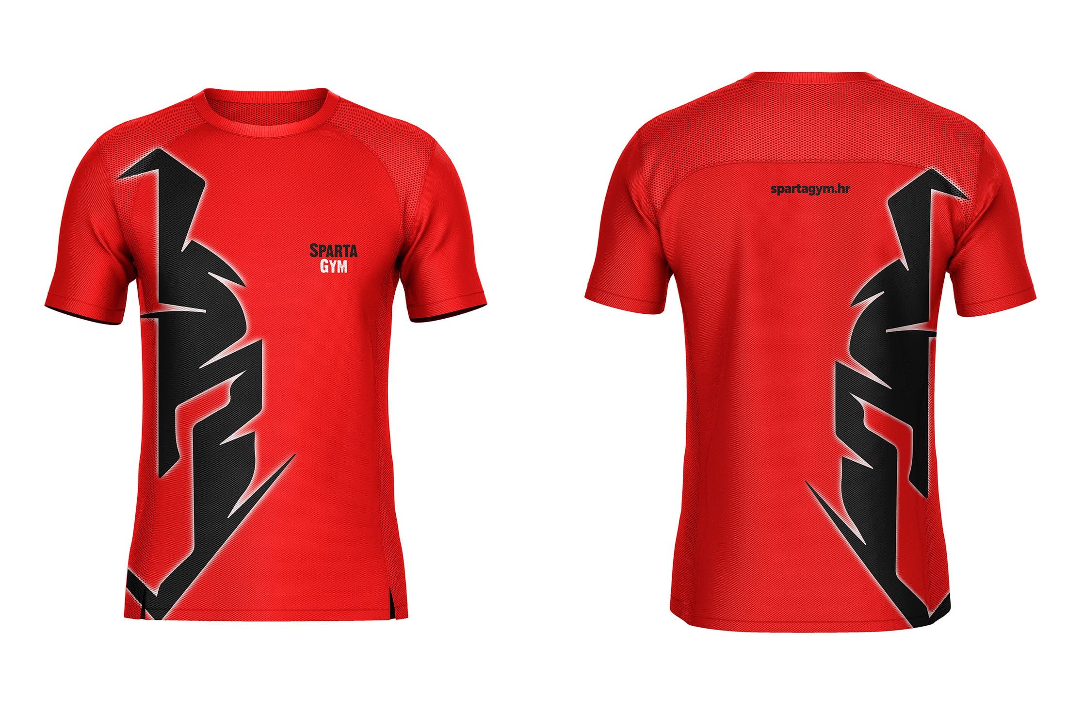 dizajn sparta gym majice crvene